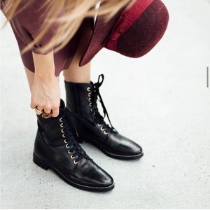 NIB Asti Due - Black Leather Size 38